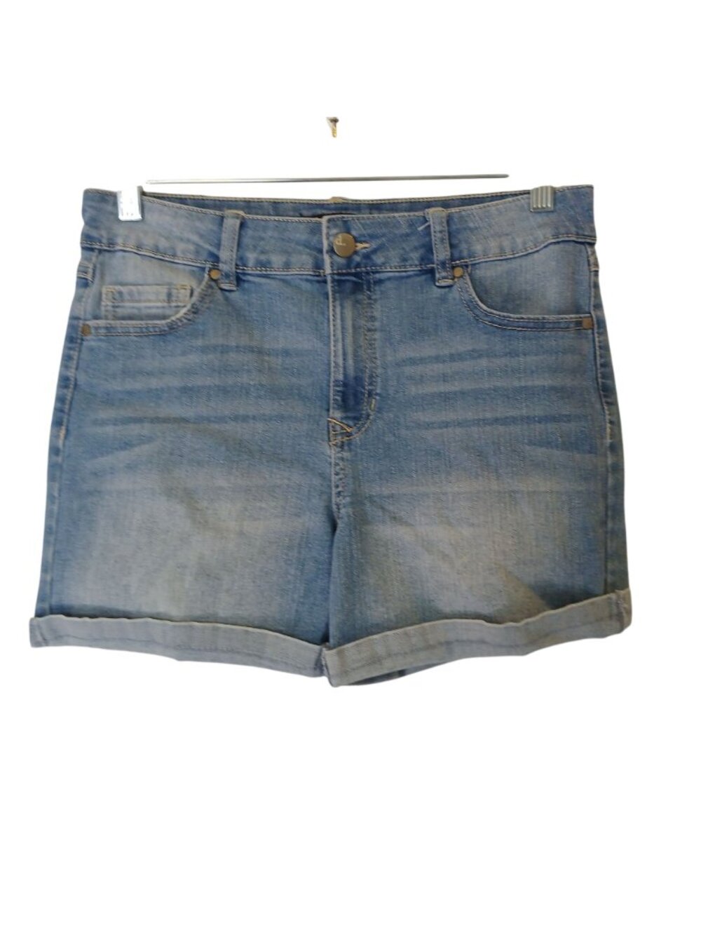 D. Jeans Womens Light Wash Denim Shorts Size 4 Cuffed Hem 5 Pockets #D-36 - Picture 5 of 7